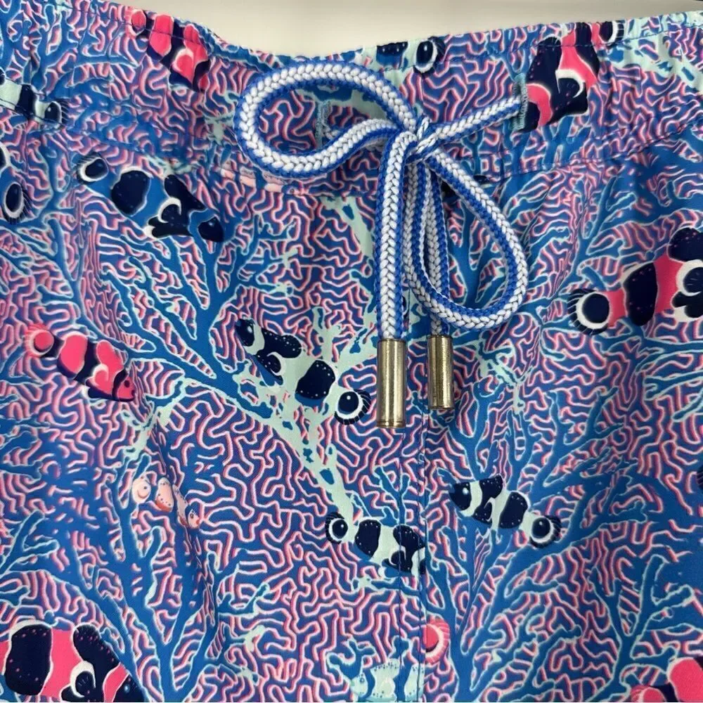 PETER MILLAR Men’s Colorful Clownfish Printed Swim Trunks Sz XL